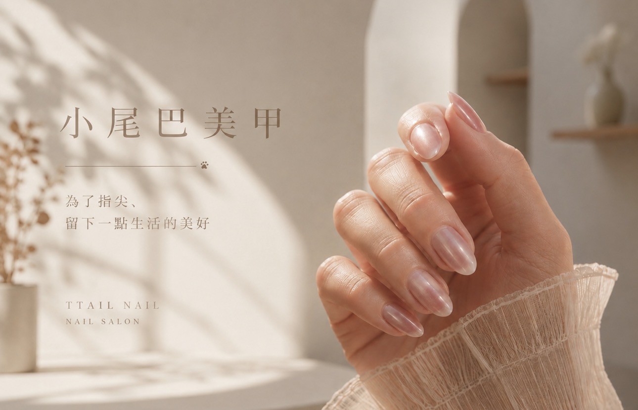 小尾巴美甲 Ttail Nail 裸粉色凝膠美甲品牌形象